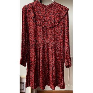 Zara Red Leopard Mini Dress
